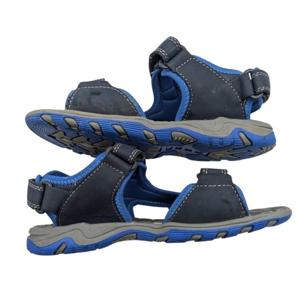 Eddie Bauer Kids Boys‎ Navy Blue Gray Sport Sandals Hook and Loop Size [SIZE]